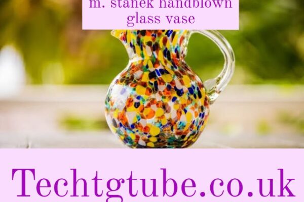 m. stanek handblown glass vase